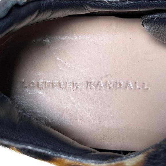 Loeffler Randall Elliot Calf Hair Leopard Print Fashion Sneakers Women's Size 8 - Picture 12 of 14